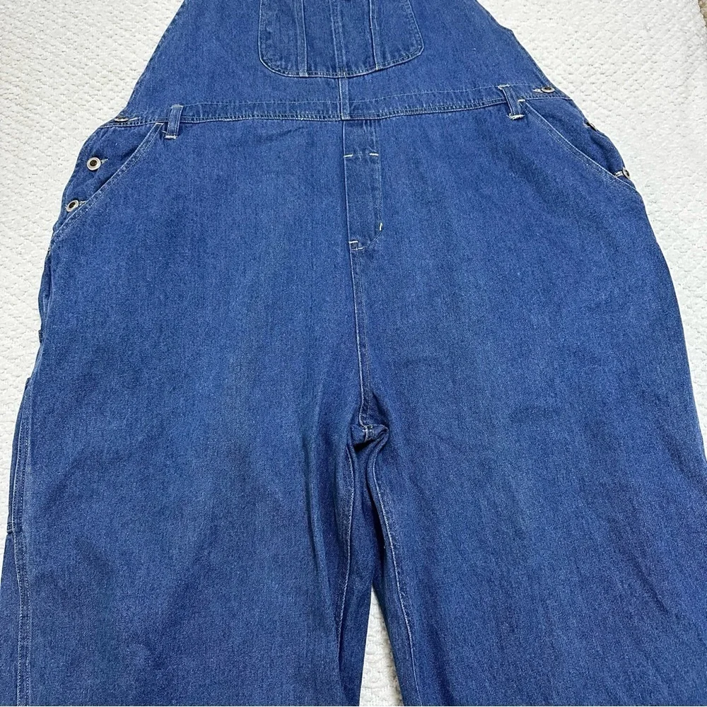 Vintage Discontinued Ragtop Blue Denim Overalls Size 24